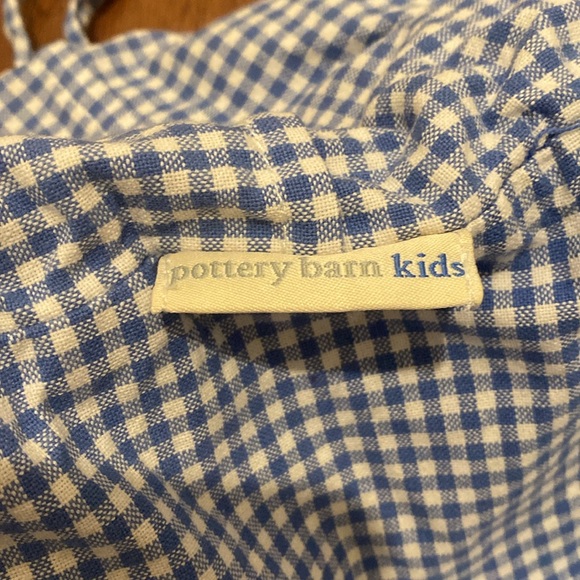 A lot of blue and white gingham Pottery barn basket liners - Picture 8 of 8
